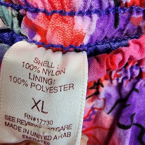 Vtg 90s Pro Spirit Abstract Running Shorts Size XL 28" Pink Purple Lined Retro - Picture 5 of 6